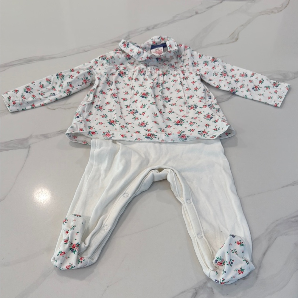 Baby Boden Floral Onesie